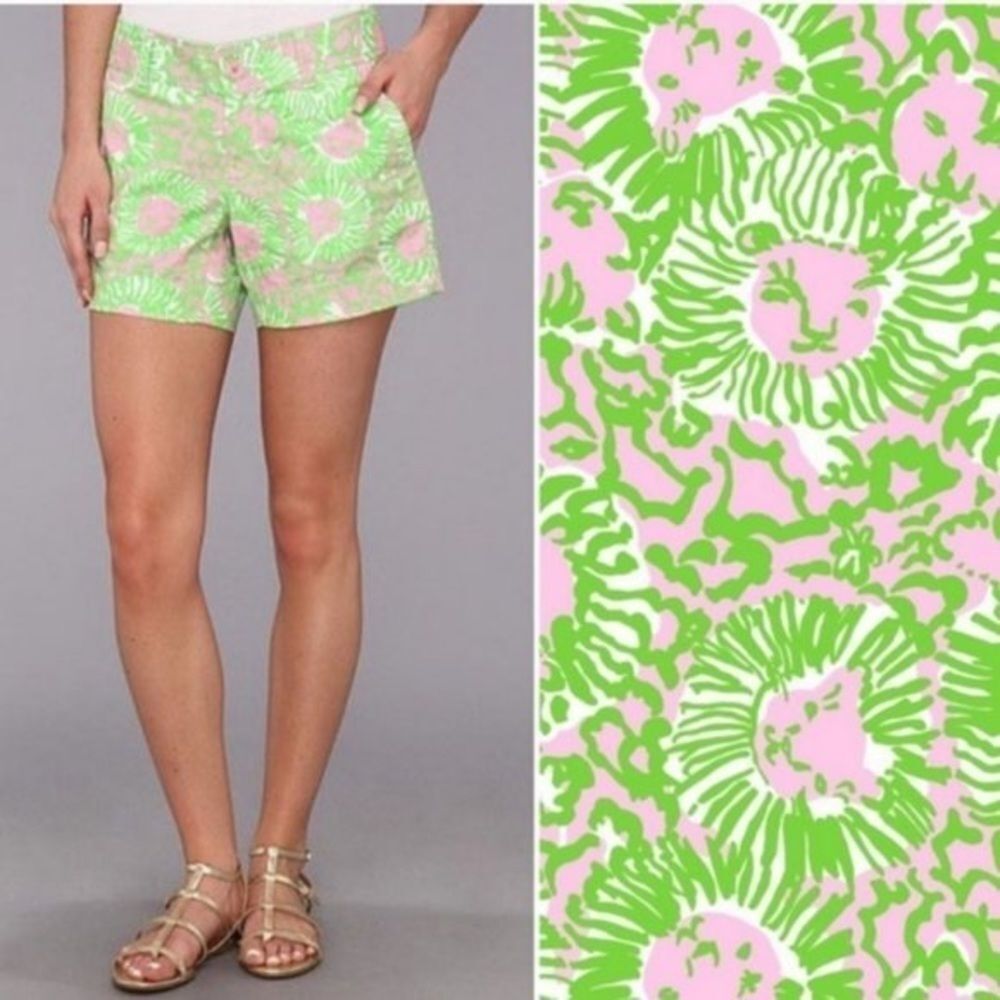 LILLY Pulitzer pink and green Callahan shorts